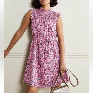 NWT Boden Sleeveless smocked floral mini dress